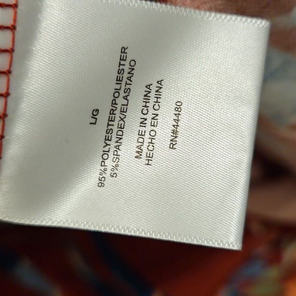 Christian Siriano Red Floral V Neck Shirt Dress. In EUc - Picture 4 of 5